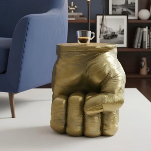 Masuta figura a unui pumn FIST 50cm auriu - Img 3
