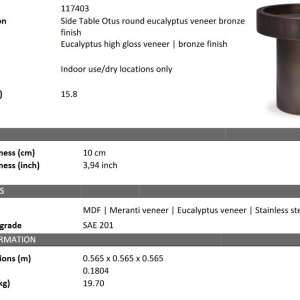 Masuta laterala design LUX Otus round - Img 2