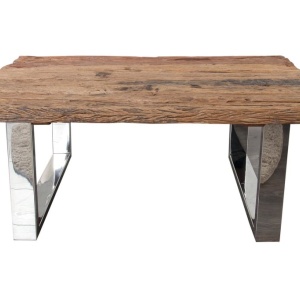 Masuta Living design high-tech din metal si lemn masiv, Barracuda 110cm A-36650+30117G VC - Img 10