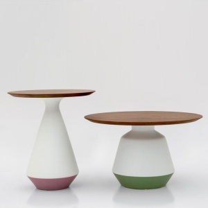 Masuta Living design LUX din ceramica si lemn Amira, 61cm - Img 6