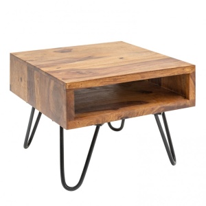 Masuta/ Noptiera design industrial vintage Scorpion 45cm Sheesham A-39957 VC