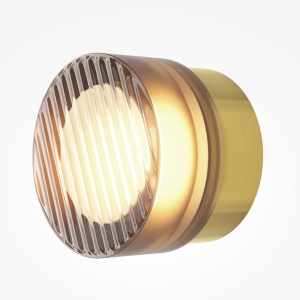 Mini Aplica LED CCT cu striatii diagonale Olo alama - Img 2