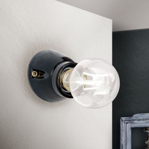 Mini Aplica perete din ceramica neagra FROST - Img 3