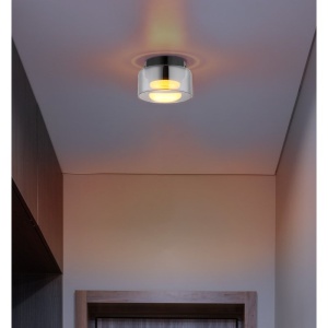 Mini Plafoniera cu sticla fumurie HIGGINS 248335 universul-luminii.ro