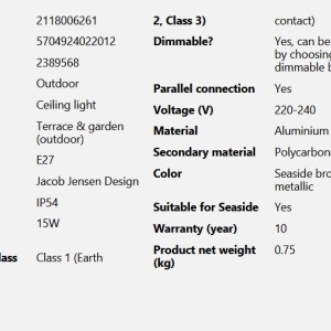 Mini Plafoniera exterior design nordic IP54 Aludra seaside maro 183035 universul-luminii.ro