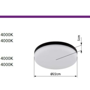 Mini Plafoniera LED design circular MATTHEW negru - Img 7