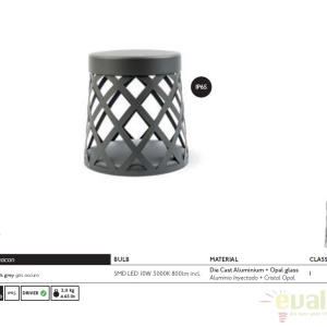 Mini stalp LED de exterior design modern ambiental IP65 SHADOW 25cm 183325 universul-luminii.ro