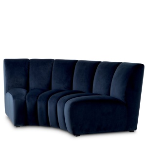 Modul canapea design LUX Lando corner, Catifea albastra
