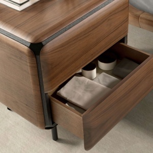 Noptiera design LUX cu sertare Walnut Veneer - Img 8