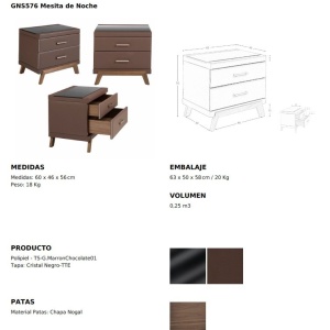 Noptiera eleganta design LUX Brown - Img 11