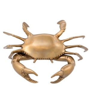 Obiect decorativ din alama masiva design LUX Crab - Img 3