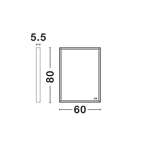 Oglinda baie cu iluminat LED IP44 Ambor, 60x80cm 243795 universul-luminii.ro