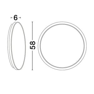 Oglinda cu iluminat LED design circular ONAR alba 238095 universul-luminii.ro