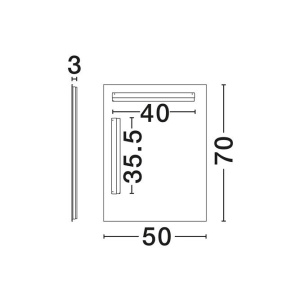 Oglinda cu iluminat LED pentru baie IP44 ALDA 50x70cm - Img 9