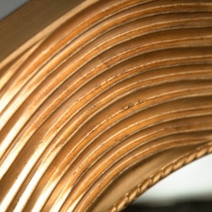 Oglinda de perete decorativa Circle 100cm, auriu - Img 2