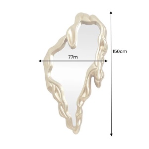Oglinda de perete decorativa FLUIDUM 150cm auriu - Img 4