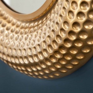 Oglinda de perete decorativa Orient rund 60cm, auriu - Img 4