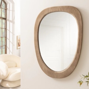 Oglinda de perete ovala ORGANIC 105cm lemn de pin - Img 6