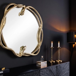 Oglinda decorativa design sarpe auriu SNAKE XL 85cm - Img 6