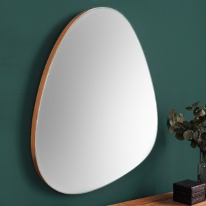 Oglinda decorativa Noemi 70cm stejar natur - Img 2