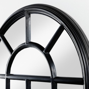 Oglinda design fereastra romantic Shabby Chic Castillo 140cm, negru - Img 2
