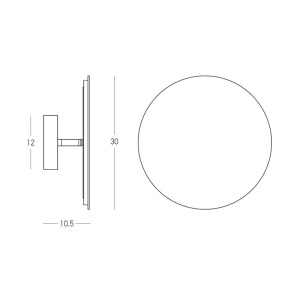 Oglinda directionabila cu iluminat LED 7W Mira 30cm - Img 4