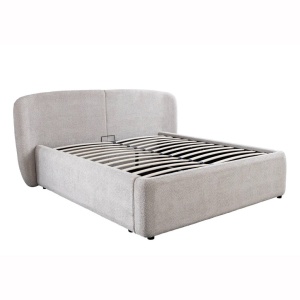 Pat ART DECO 180x200cm greige boucle cu spatiu de depozitare