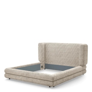 Pat dublu tapitat design elegant LUX Francisco, Creststone bej - Img 3