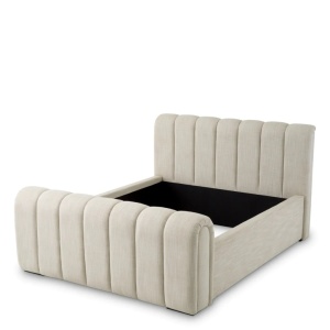 Pat dublu tapitat design elegant LUX Kayden, Albury bej - Img 2