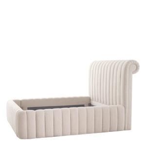 Pat dublu tapitat design elegant LUX Sycamore, Bouclé cream - Img 7