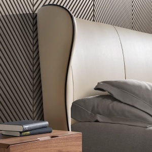 Pat dublu tapitat design LUX Cream 180x200cm - Img 5