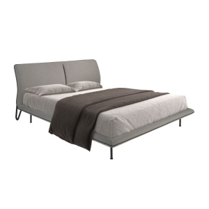 Pat dublu tapitat design LUX Dark grey 180x200cm