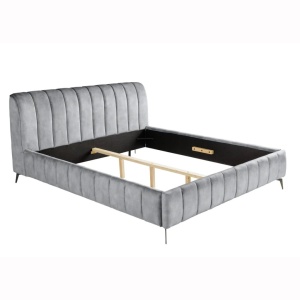 Pat elegant tapitat cu catifea gri, Amsterdam 180x200cm A-46164 VC