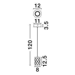 Pendul auriu suspendat LED PHOS 630865 universul-luminii.ro