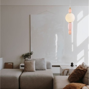Pendul ceramic design modern LED CLEMENTINE portocaliu/ roz 142255 universul-luminii.ro
