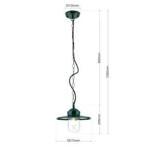 Pendul de exterior stil vintage IP44 EDWARD verde 235975 universul-luminii.ro
