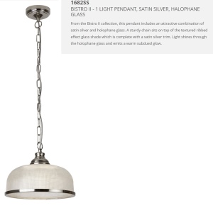 Pendul design clasic Bistro II argintiu satin 1682SS SRT 74165 universul-luminii.ro