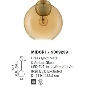 Pendul design decorativ modern MIDORI 214155 universul-luminii.ro