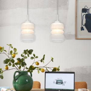 Pendul design decorativ Verona gradient/alb - Img 3