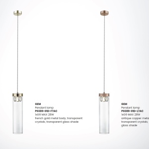 Pendul design modern 11cm GEM auriu - Img 5
