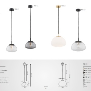 Pendul design modern TRINI negru 20cm 115715 universul-luminii.ro