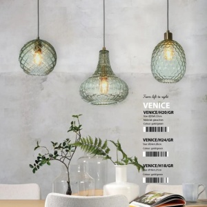 Pendul design modern Venice drop green 224225 universul-luminii.ro