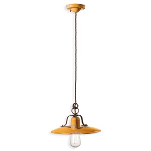 Pendul design retro realizat manual din ceramica COUNTRY, 30cm 216615 universul-luminii.ro