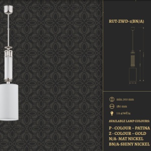 Pendul elegant design clasic Ruta 78345 universul-luminii.ro