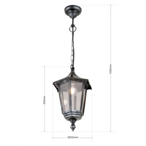 Pendul exterior stil clasic IP43 Hermine AL 11K/82542/A schwarz-silber OR 174165 universul-luminii.ro