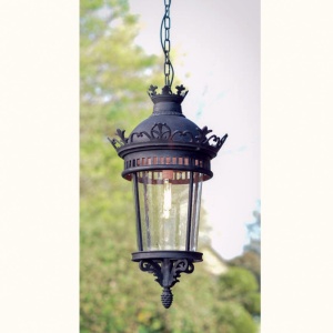 Pendul iluminat exterior din fier forjat, HL 2640
