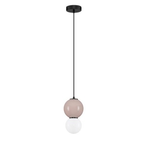 Pendul LED decorativ portelan mocha, sticla alb, NOESIS