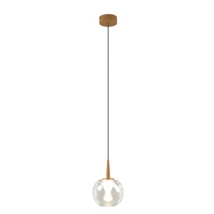 Pendul LED design decorativ ANDROMEDA auriu/clar