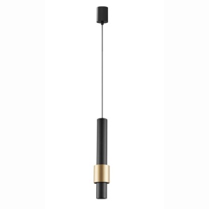 Pendul LED design minimalist 7W 3000K CLIFTON negru/ auriu MA-8565 - Img 1