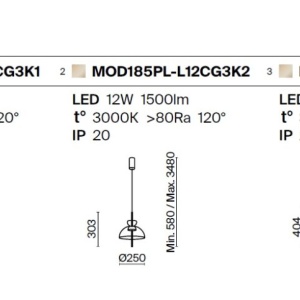 Pendul LED design modern Bangkok D-25cm 241815 universul-luminii.ro
